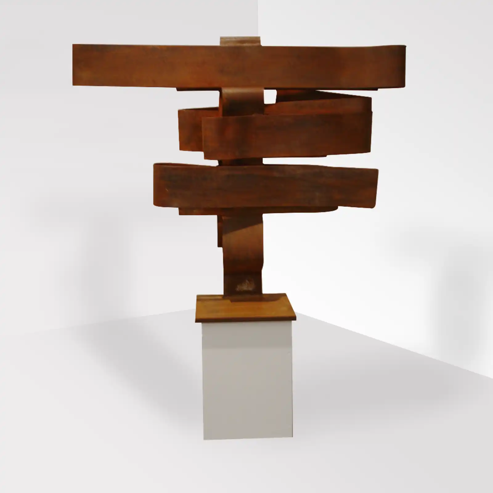 Sculpture metal couleur rouille par Dominique Maltier, sculpteur Poitiers