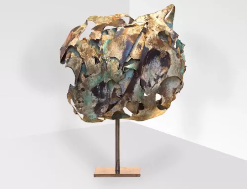 Sculpture métal doré