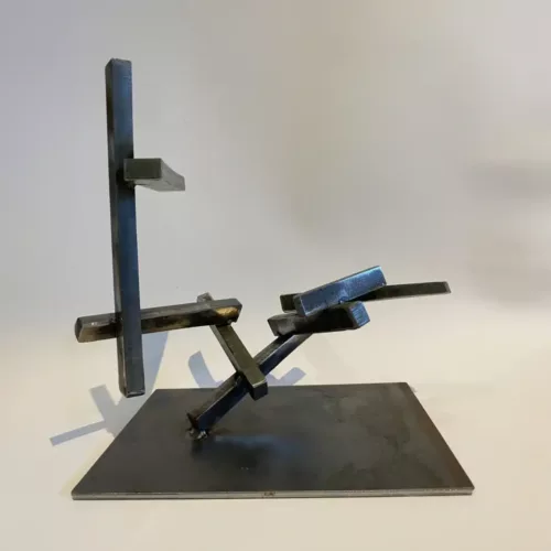 Sculpture en acier brut par Dominique Maltier, artiste sculpteur à Poitiers
