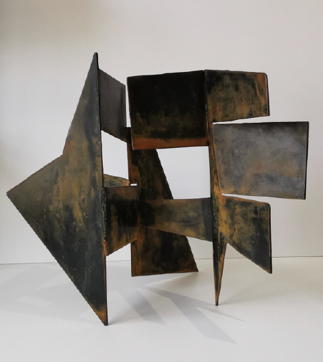 Sculpture en acier patiné Dominique Maltier