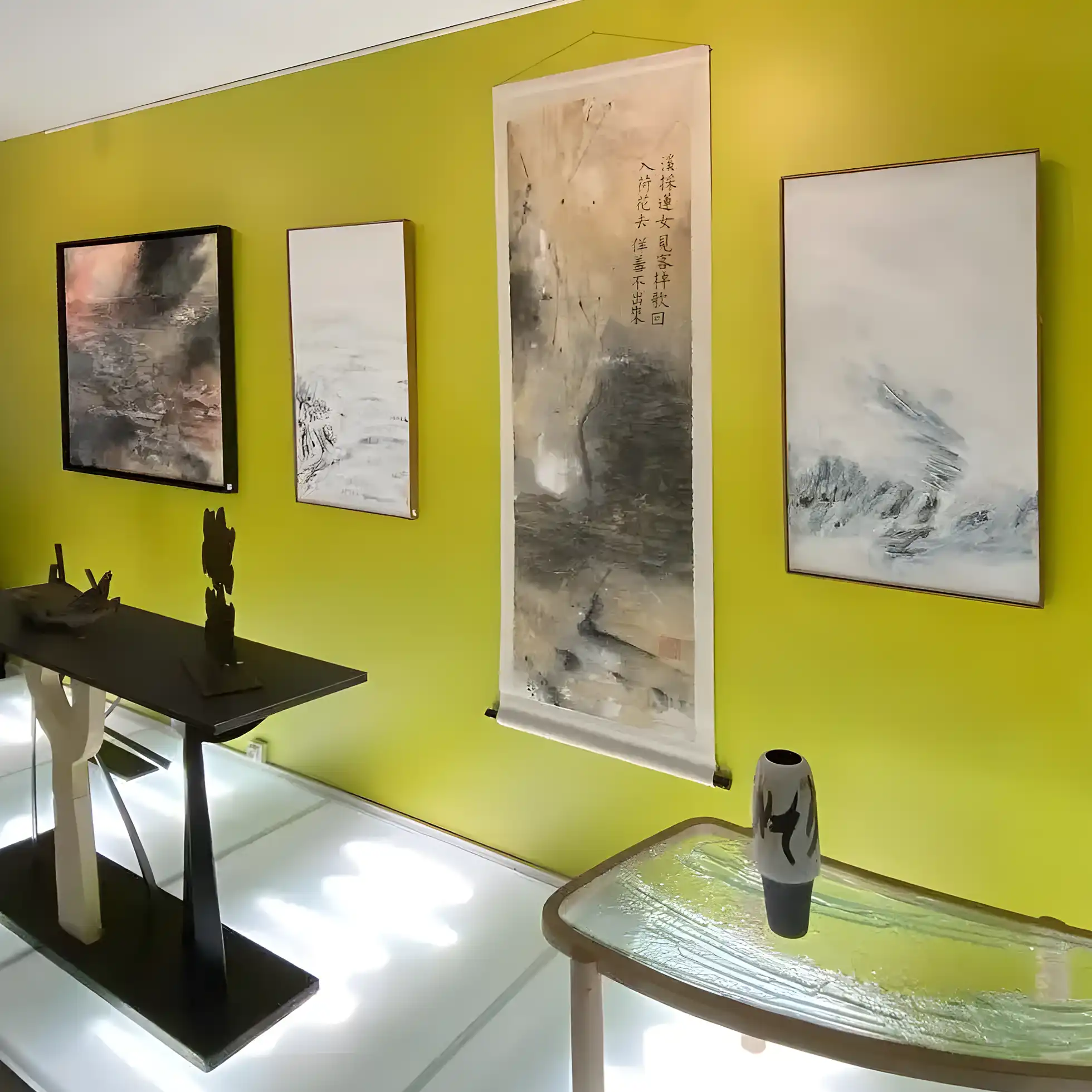 Exposition hommage à Chaminade, maître de l'abstraction lyrique, galerie Sainte-Croix, Poitiers, Dominique Maltier