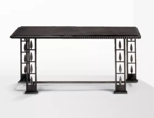 Console en métal noir ferronerie