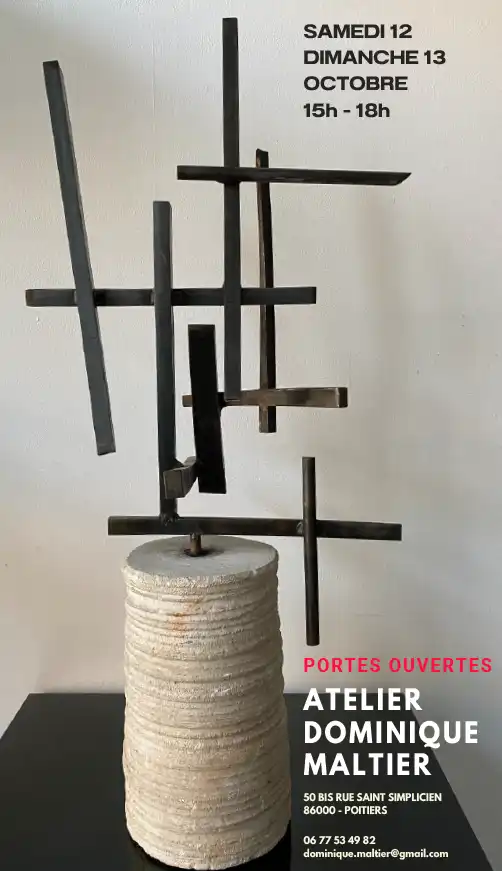 Portes ouvertes sur l'atelier de Dominique Maltier, sculpteur et artiste peintre, Poitiers