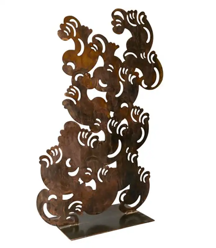 Buit du ciel, sculpture métal en acier patiné